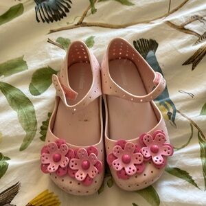Pink with flowers Mini Melissa shoes